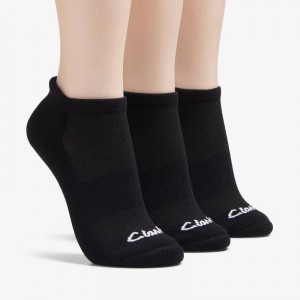 Clarks 3 Pack Solid Athletic Sock Black | CLKS-84638