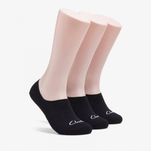 Clarks 3 pack Solid Liner Sock Black | CLKS-84175