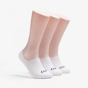 Clarks 3 pack Solid Liner Sock White | CLKS-84173