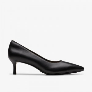 Clarks Adela Court Black Leather | CLKS-85196