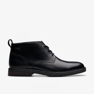 Clarks Aldwin Chukka Black Leather | CLKS-84546
