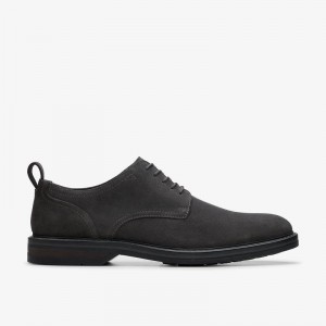 Clarks Aldwin Lace Dark Grey Suede | CLKS-84418