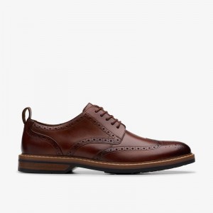 Clarks Aldwin Limit Mid Tan Leather | CLKS-84426