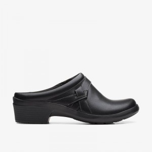 Clarks Angie Mist Black Leather | CLKS-84760