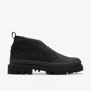Clarks Badell Desert Boot Black Nubuck | CLKS-84573
