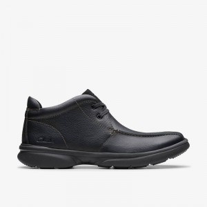 Clarks Bradley Up Black Leather | CLKS-84587