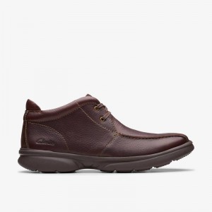 Clarks Bradley Up Dark Brown Leather | CLKS-84588