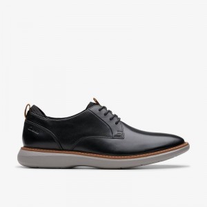 Clarks Brantin Plain Black Leather | CLKS-84315