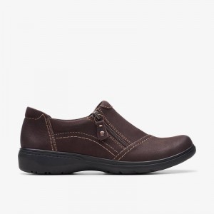 Clarks Carleigh Ray Dark Brown Nubuck | CLKS-84891