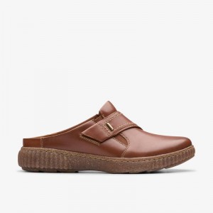 Clarks Caroline Bay Tan Leather | CLKS-84753