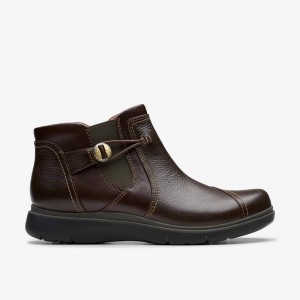 Clarks Certina Joy Dark Brown Leather | CLKS-85478