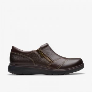 Clarks Certina Pure Dark Brown Leather | CLKS-84765