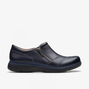 Clarks Certina Pure Navy Leather | CLKS-85310