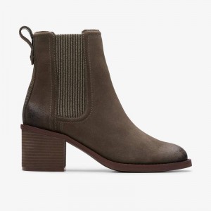 Clarks Chamberly Top Mole Grey Suede | CLKS-85484