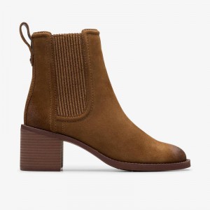 Clarks Chamberly Top Walnut Suede | CLKS-85482