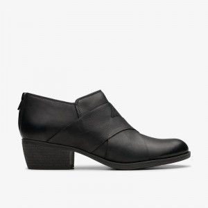 Clarks Charlten Gema Black Leather | CLKS-85592