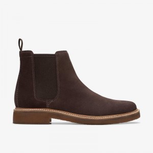 Clarks Clarkdale Easy Dark Brown Suede | CLKS-84388