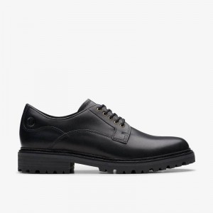 Clarks Clarkridge Lo Black Leather | CLKS-84348