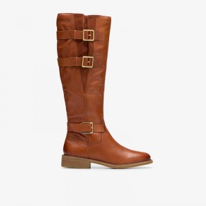Clarks Cologne Up British Tan Leather | CLKS-85459