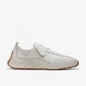 Clarks Craft Speed White Leather | CLKS-84232