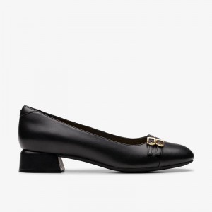 Clarks Daiss 30 Court Black Leather | CLKS-85213