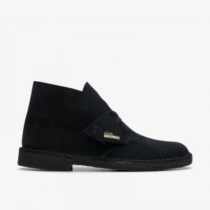 Clarks Desert Boot Black Suede | CLKS-84616