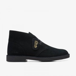 Clarks Desert Boot Evo Black Suede | CLKS-84372