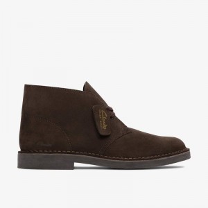 Clarks Desert Boot Evo Dark Brown Suede | CLKS-84469