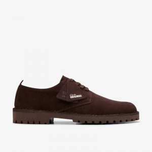 Clarks Desert Rock Lo Deep Brown Suede | CLKS-84340