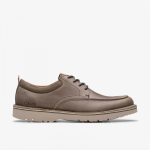 Clarks Eastridge Moc Grey Leather | CLKS-84317