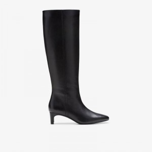 Clarks Edina Tall Black Leather | CLKS-85546