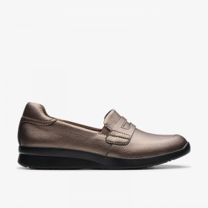 Clarks Ellowyn Penny Bronze Metallic | CLKS-85367