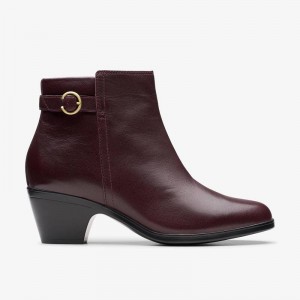 Clarks Emily 2 Belle Wine Leather | CLKS-85540