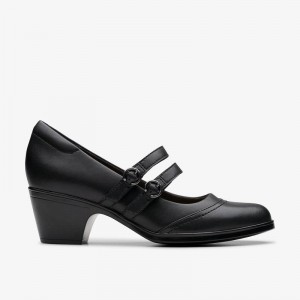 Clarks Emily 2 Jane Black Leather | CLKS-85250