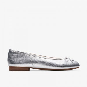 Clarks Fawna Lily Silver Leather | CLKS-85278