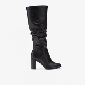 Clarks Freva85 Slouch Black Leather | CLKS-85579