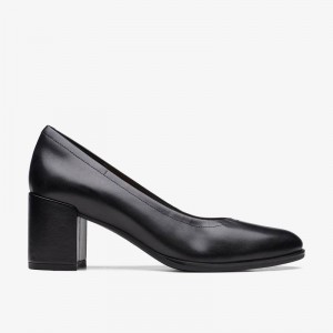 Clarks Freva 55 Court Black Leather | CLKS-85204
