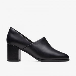 Clarks Freva 55 Lily Black Leather | CLKS-85261