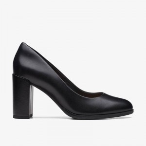 Clarks Freva 85 Court Black Leather | CLKS-85200