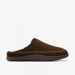 Clarks Frien Wall Slippers Brown | CLKS-84207