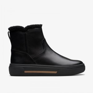 Clarks Hollyhock Lane Black Warmlined Leather | CLKS-85488