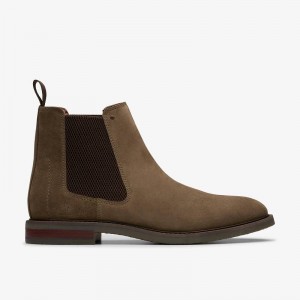 Clarks Jaxen Easy Stone Suede | CLKS-84390