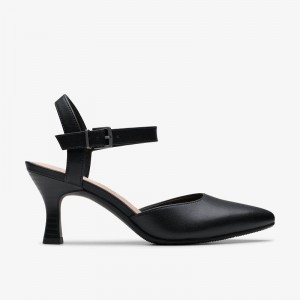 Clarks Kataleyna Cora Black Leather | CLKS-85211