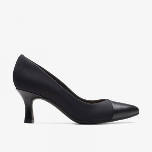 Clarks Kataleyna Rose Black Leather | CLKS-85256