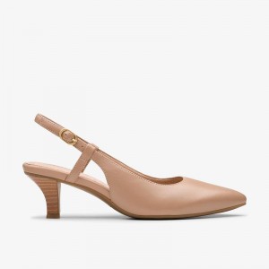 Clarks Kepley Lane Warm Beige Leather | CLKS-85220
