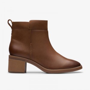 Clarks Lileigh Charm Tan Oily Leather | CLKS-85585