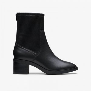 Clarks Lileigh Holly Black Leather | CLKS-85584