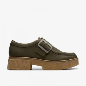 Clarks Linoso Monk Dark Green Nubuck | CLKS-85399