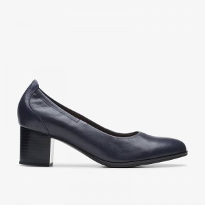 Clarks Loken Step Navy Leather | CLKS-85258