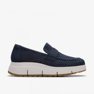 Clarks Loriini Edge Navy Nubuck | CLKS-85419